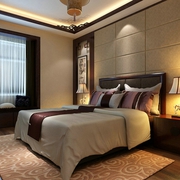 中式风格淡雅效果图欣赏卧室