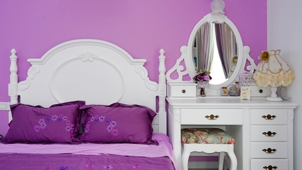 浪漫地中海风格设计卧室梳妆台