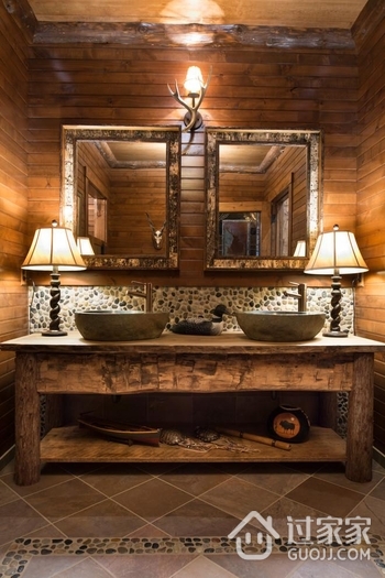 美式别墅风设计图欣赏洗手间设计