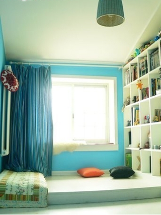 蓝色小时代混搭公寓欣赏卧室