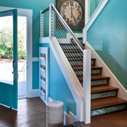 蓝色海滨美式别墅欣赏楼梯间