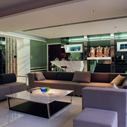 现代风格装饰效果图设计客厅全景