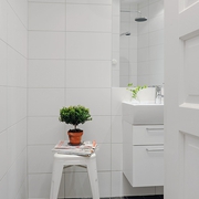黑白格局北欧住宅欣赏洗手间