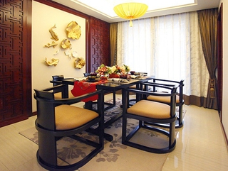 雅致新中式住宅案例欣赏餐厅餐桌