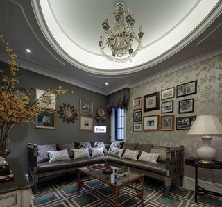 白色尊贵欧式住宅欣赏家庭厅设计
