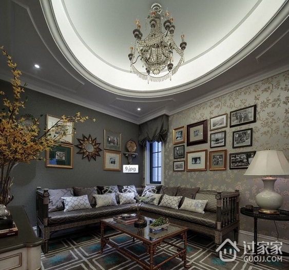 白色尊贵欧式住宅欣赏家庭厅设计