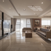 120平现代温馨三居室欣赏客厅设计