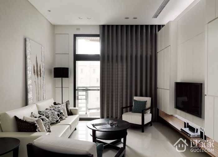 白色现代风格效果欣赏客厅
