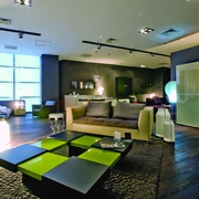 现代风格住宅装饰客厅全景设计图