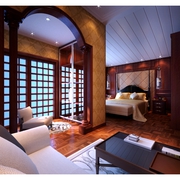 中式风格别墅装修效果图卧室