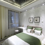 自然清新卧室壁纸装饰 让家更舒适更自然