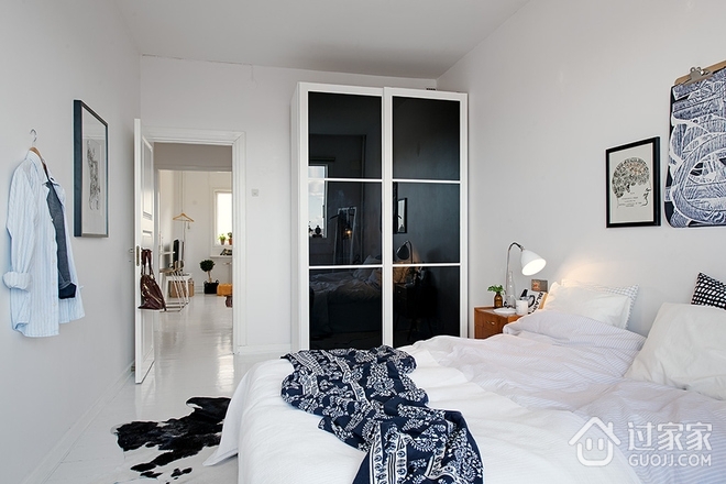 88平现代白色公寓住宅欣赏卧室效果