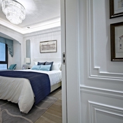 白色简欧风格样板房欣赏卧室效果