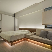 现代设计风格住宅效果套图卧室全景