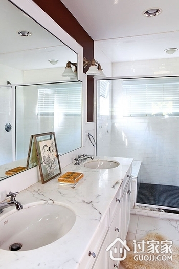 舒适白色现代度假别墅欣赏洗手间设计