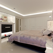 欧式白色奢华效果图欣赏卧室陈设