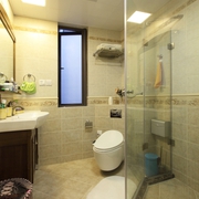 118平美式三居室欣赏卫生间