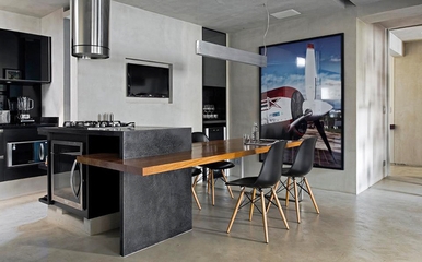 灰色现代工业风设计欣赏厨房