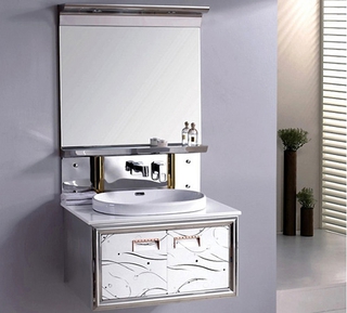 不锈钢浴室柜安装小方法