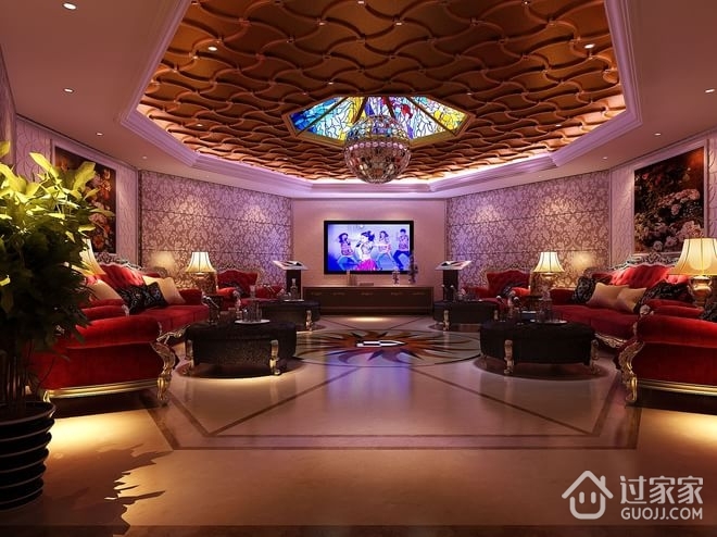 奢华欧式古典别墅设计欣赏休息厅设计
