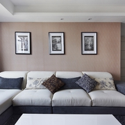 108平现代舒适三居欣赏客厅设计
