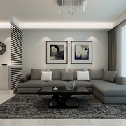 白色现代风两居室案例欣赏客厅背景墙设计