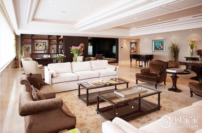 现代顶级奢华古典公寓欣赏客厅
