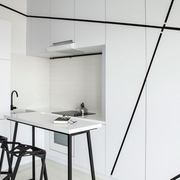 白色现代67平单身公寓欣赏厨房设计