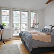 白色128平北欧住宅欣赏卧室设计