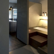 现代风格设计效果浴缸