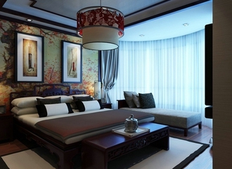中式古典三居室欣赏卧室陈设