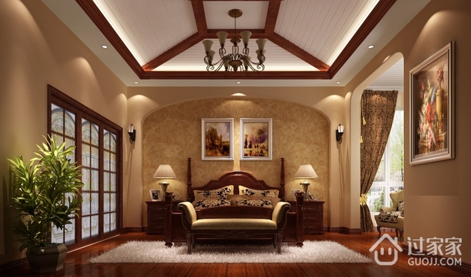 270平中式奢华别墅欣赏卧室设计