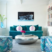 蓝色童话简洁公寓欣赏客厅