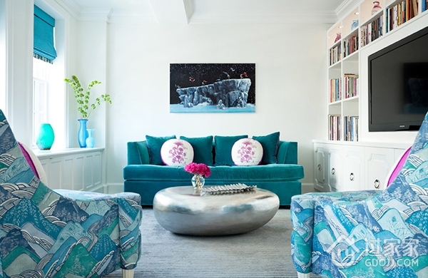 蓝色童话简洁公寓欣赏客厅