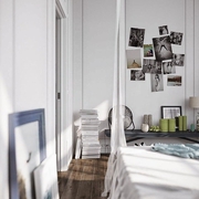 76平白色温馨北欧住宅欣赏卧室效果