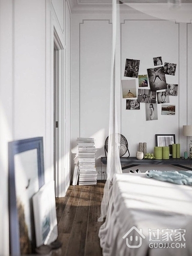 76平白色温馨北欧住宅欣赏卧室效果