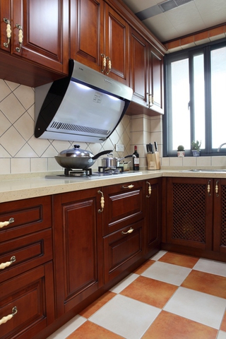 美式风三居室案例欣赏厨房橱柜