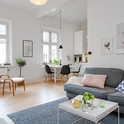 57平白色北欧住宅欣赏客厅设计