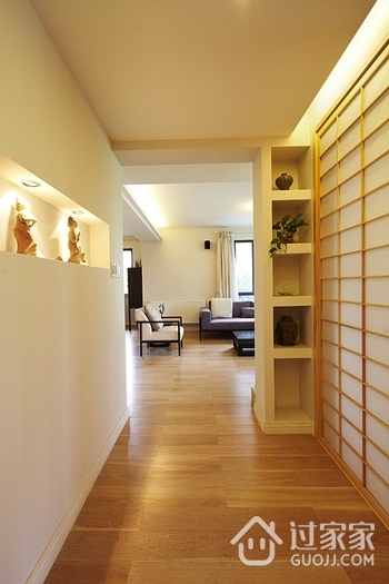 新中式风格质朴三居欣赏客厅陈设
