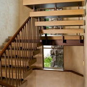 复式美式效果图楼梯设计