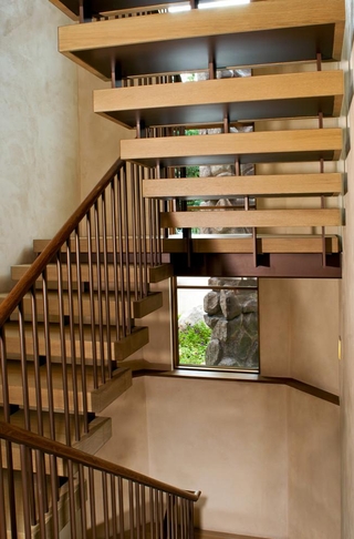 复式美式效果图楼梯设计