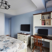 74平蓝色地中海住宅欣赏卧室摆件