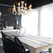 现代黑白灰别墅套图餐桌设计