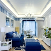 白色浪漫地中海住宅欣赏客厅吊顶设计