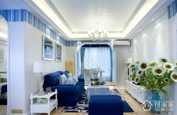 白色浪漫地中海住宅欣赏客厅吊顶设计