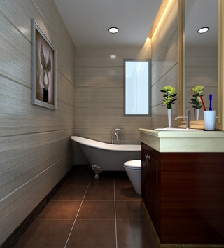 新中式风格三居住宅欣赏卫生间