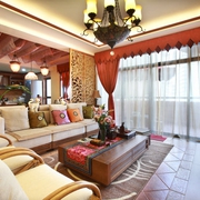 绚丽色彩东南亚住宅欣赏客厅设计图