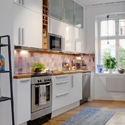 白色北欧两居案例欣赏厨房橱柜