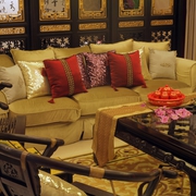 现代客厅布艺沙发效果图