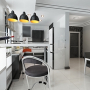 白色现代116平住宅欣赏厨房设计
